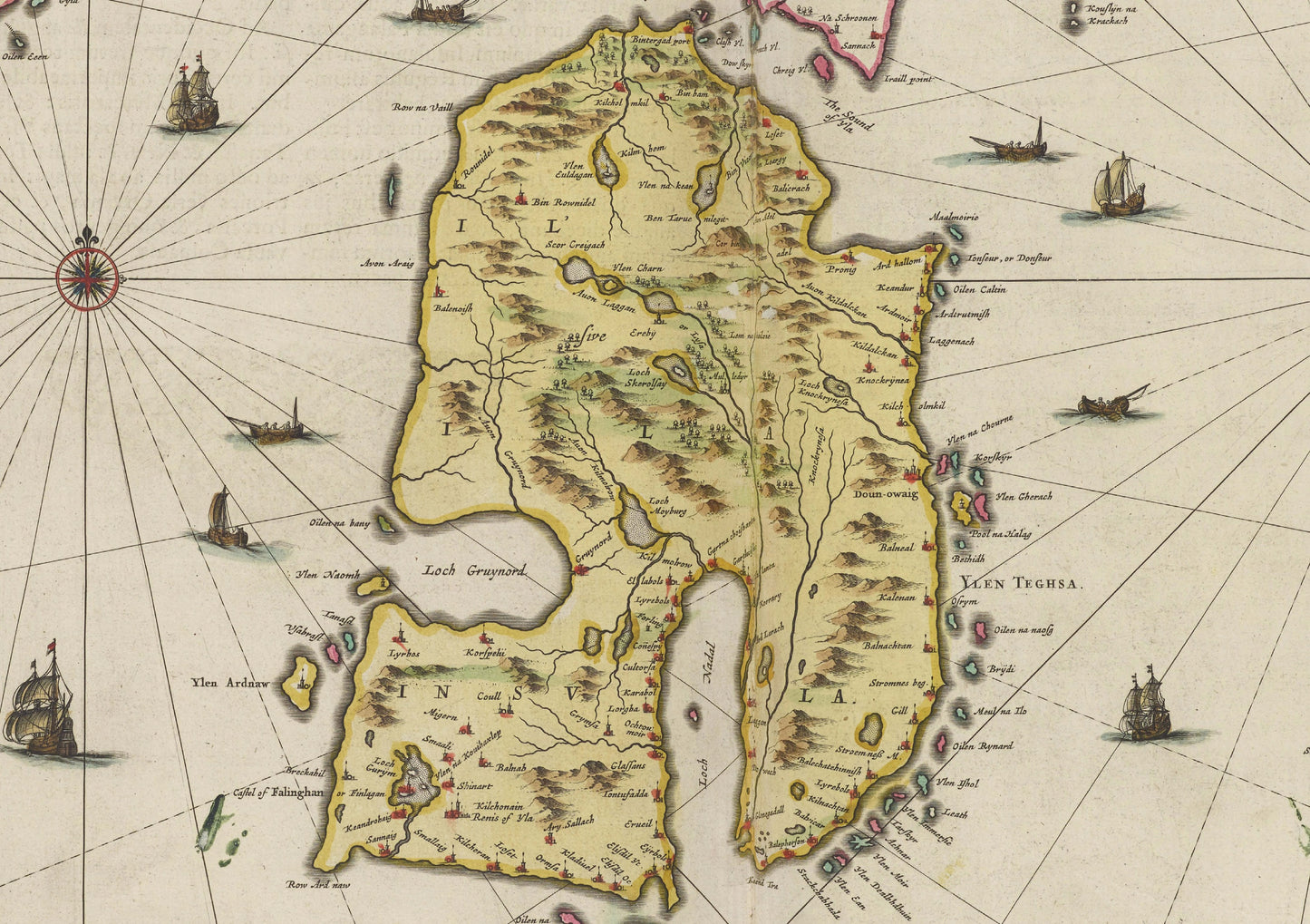 Isle of Islay Map | Old Antique Map | 1665 | Old Map Wall Print| Poster Wall Art|Wall Art |Scottish Maps| Vintage Print