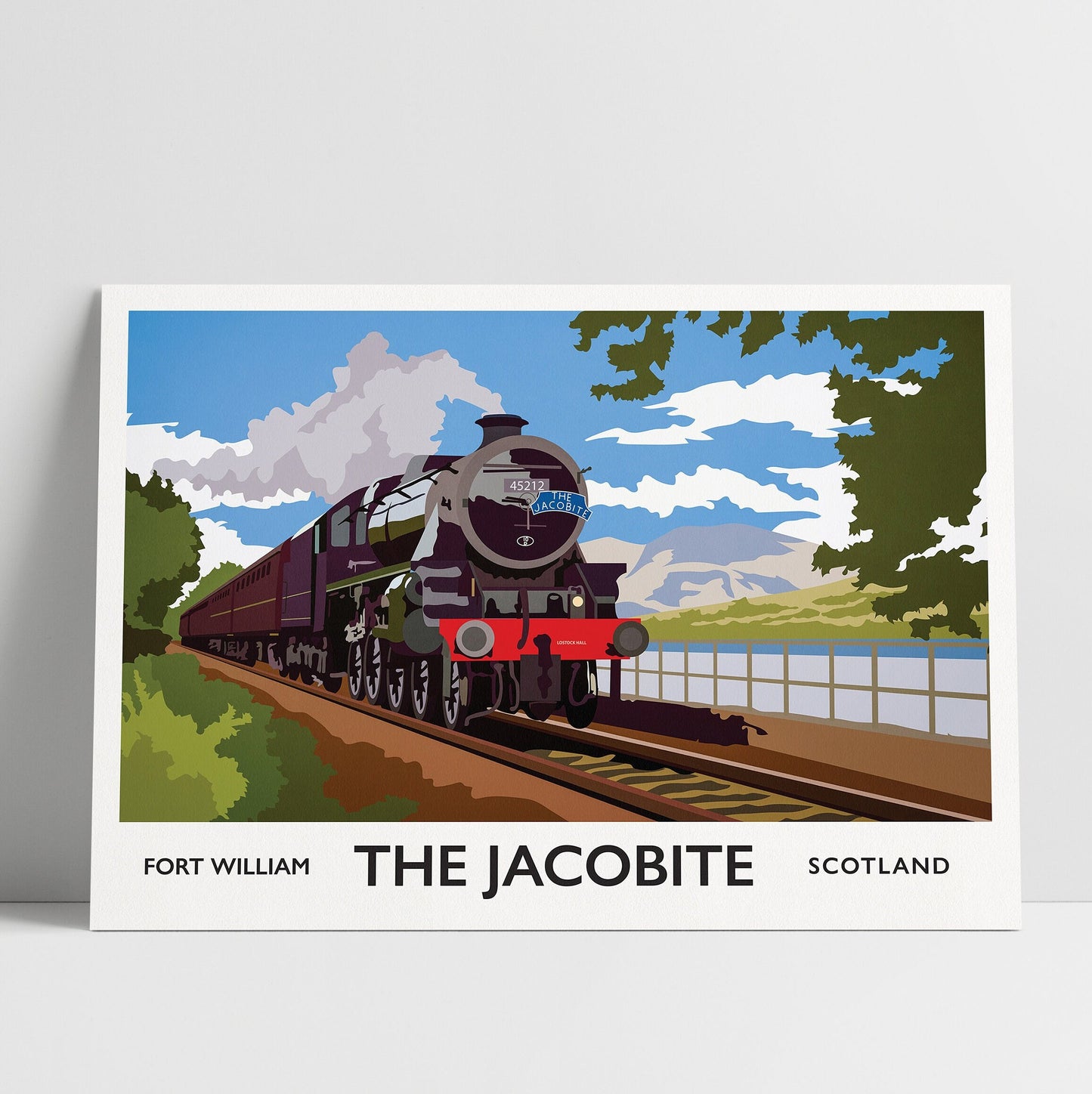 The Jacobite Steam Train Print -  Fort William - Ben Nevis - Loch Eil - West Highland Line - Scottish Art