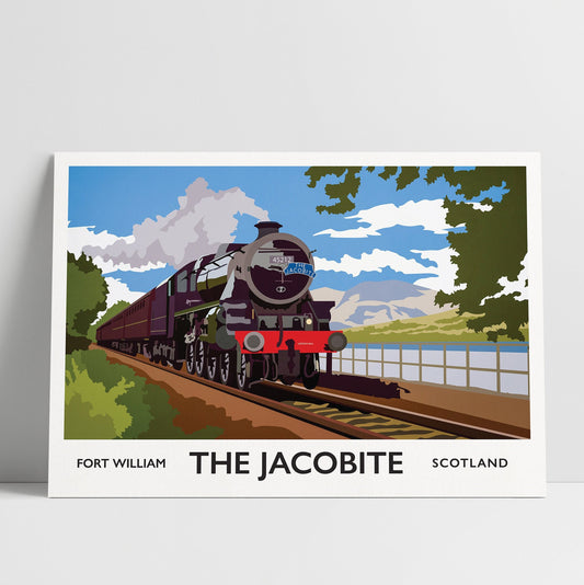 The Jacobite Steam Train Print -  Fort William - Ben Nevis - Loch Eil - West Highland Line - Scottish Art