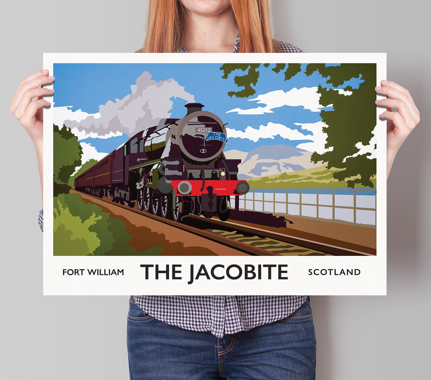 The Jacobite Steam Train Print -  Fort William - Ben Nevis - Loch Eil - West Highland Line - Scottish Art