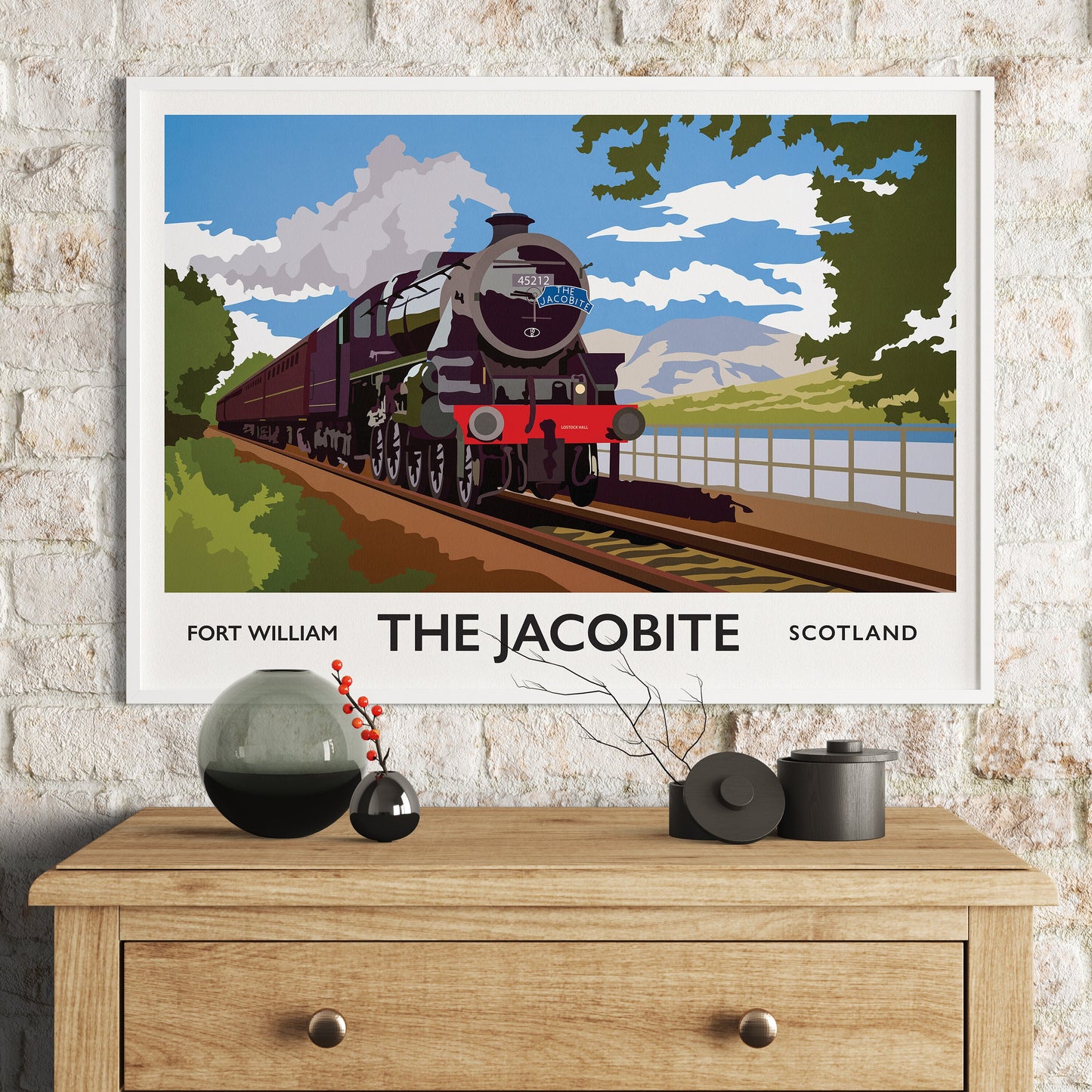 The Jacobite Steam Train Print -  Fort William - Ben Nevis - Loch Eil - West Highland Line - Scottish Art