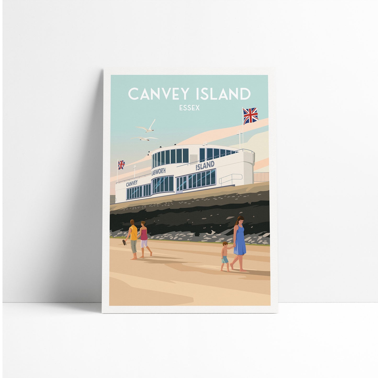 Canvey Island Art Print - Essex Travel Poster - Labworth Restaurant & Café on Western Esplanade