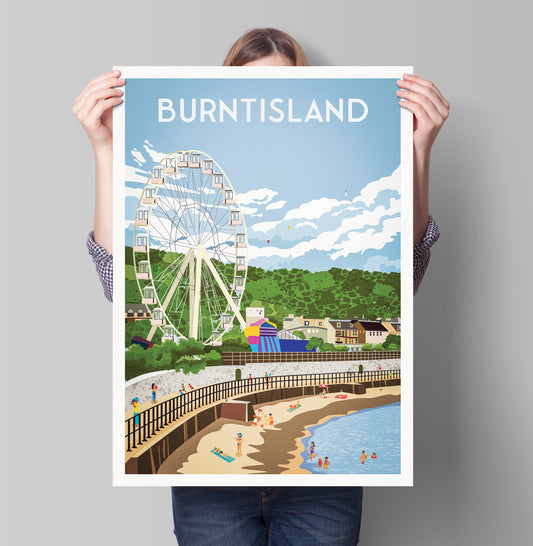 Burntisland Beach Print - Fife Coastal Path - Scottish Travel Poster
