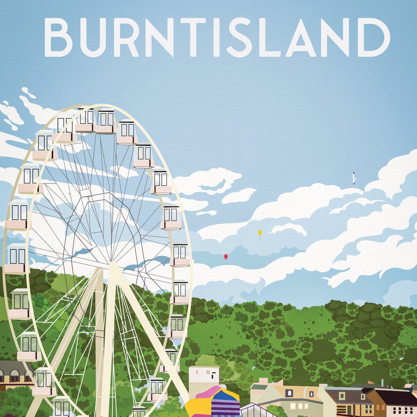 Burntisland Beach Print - Fife Coastal Path - Scottish Travel Poster