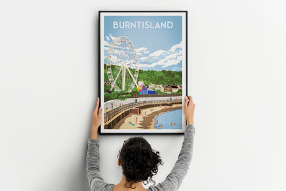 Burntisland Beach Print - Fife Coastal Path - Scottish Travel Poster