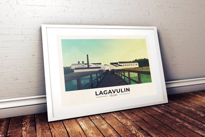 Lagavulin, Port Ellen, Islay - Whisky Distillery - Illustration - Wall Art