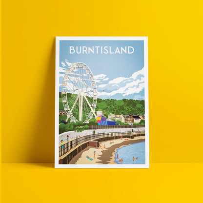 Burntisland Beach Print - Fife Coastal Path - Scottish Travel Poster