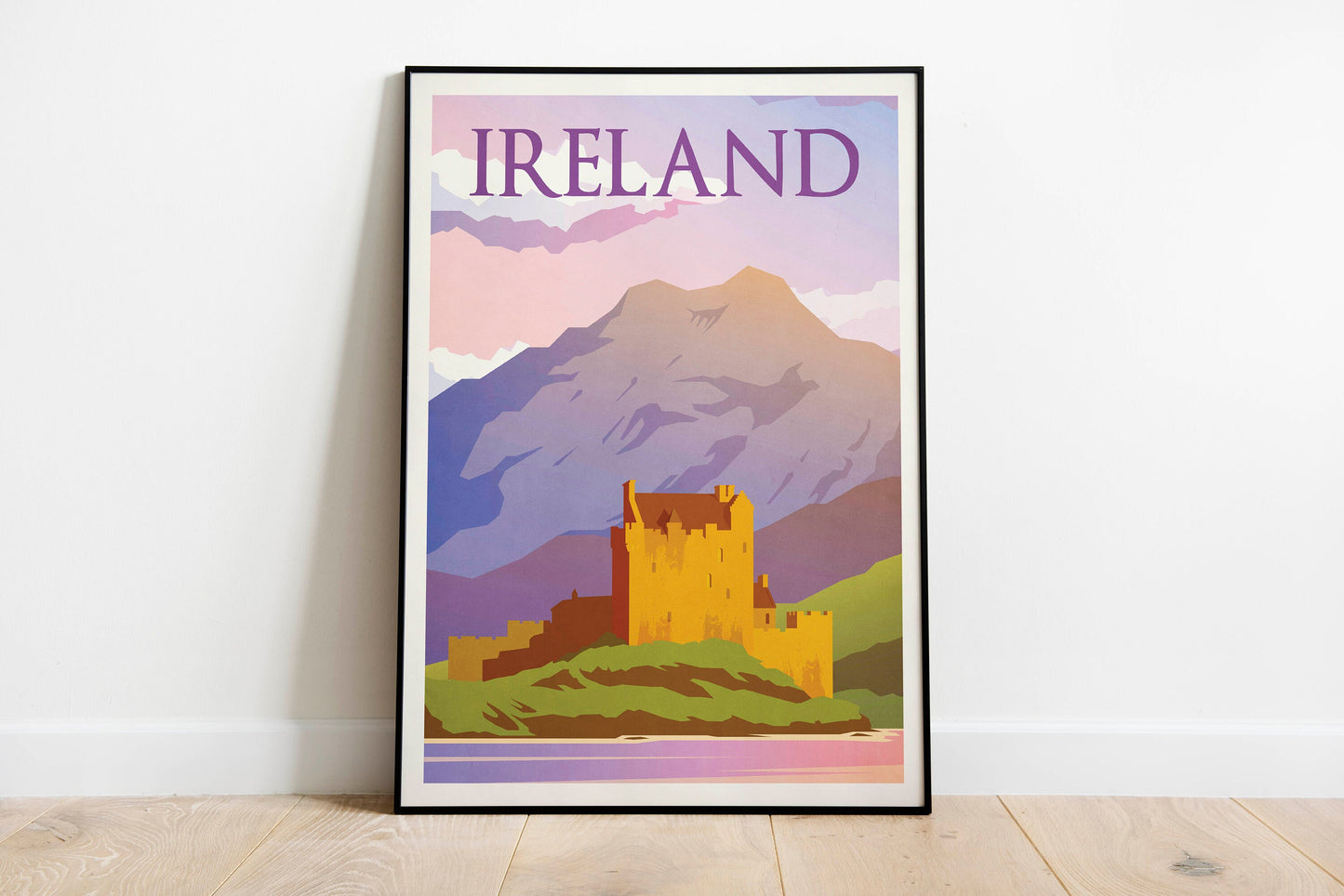 Ireland Travel Poster, Vintage Irish Travel Poster,  Irish Castle,  Irish Art, Irish Gifts, Vintage Ireland, Ireland Print