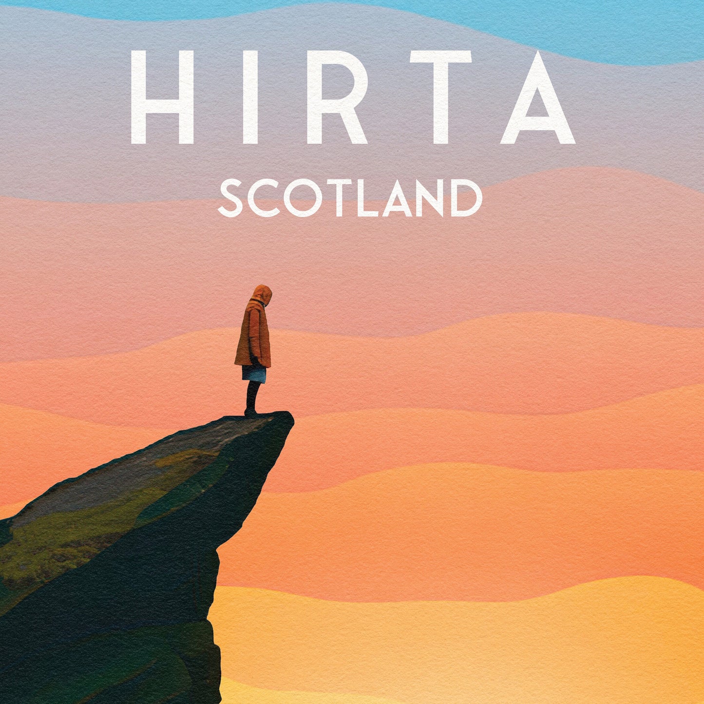 Hirta Print - St Kilda Archipelago - Travel Poster - Illustration - Hirta - Scottish Island - St Kilda Archipelago