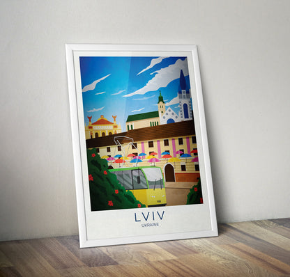 Lviv, Ukraine Travel Poster - Ukranian Wall Art