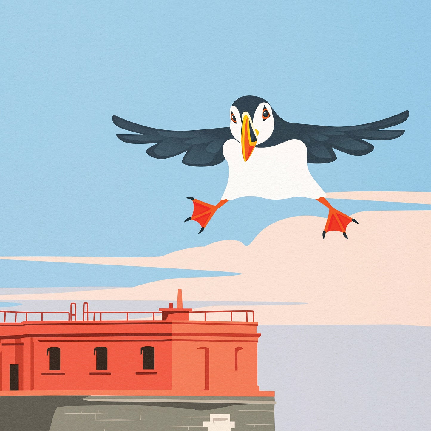 Longstone Lighthouse Travel Poster - Outer Farne Islands - Northumberland - England - A3 - A2 - A1 - Wall Decor