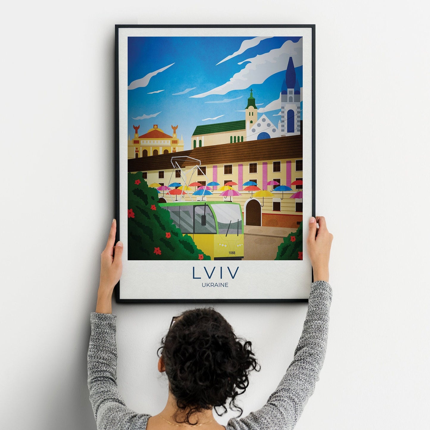 Lviv, Ukraine Travel Poster - Ukranian Wall Art