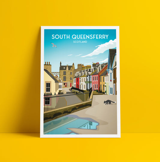 South Queensferry Print - Edinburgh Travel Poster