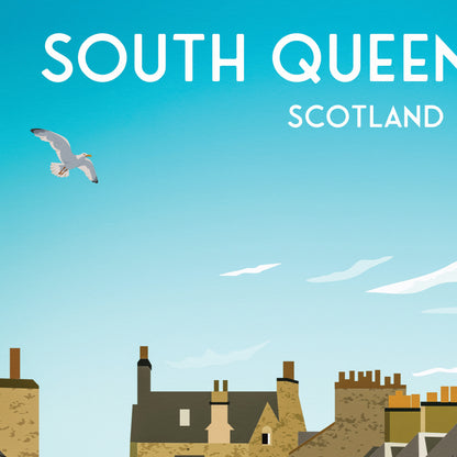 South Queensferry Print - Edinburgh Travel Poster