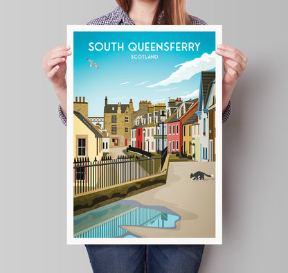 South Queensferry Print - Edinburgh Travel Poster