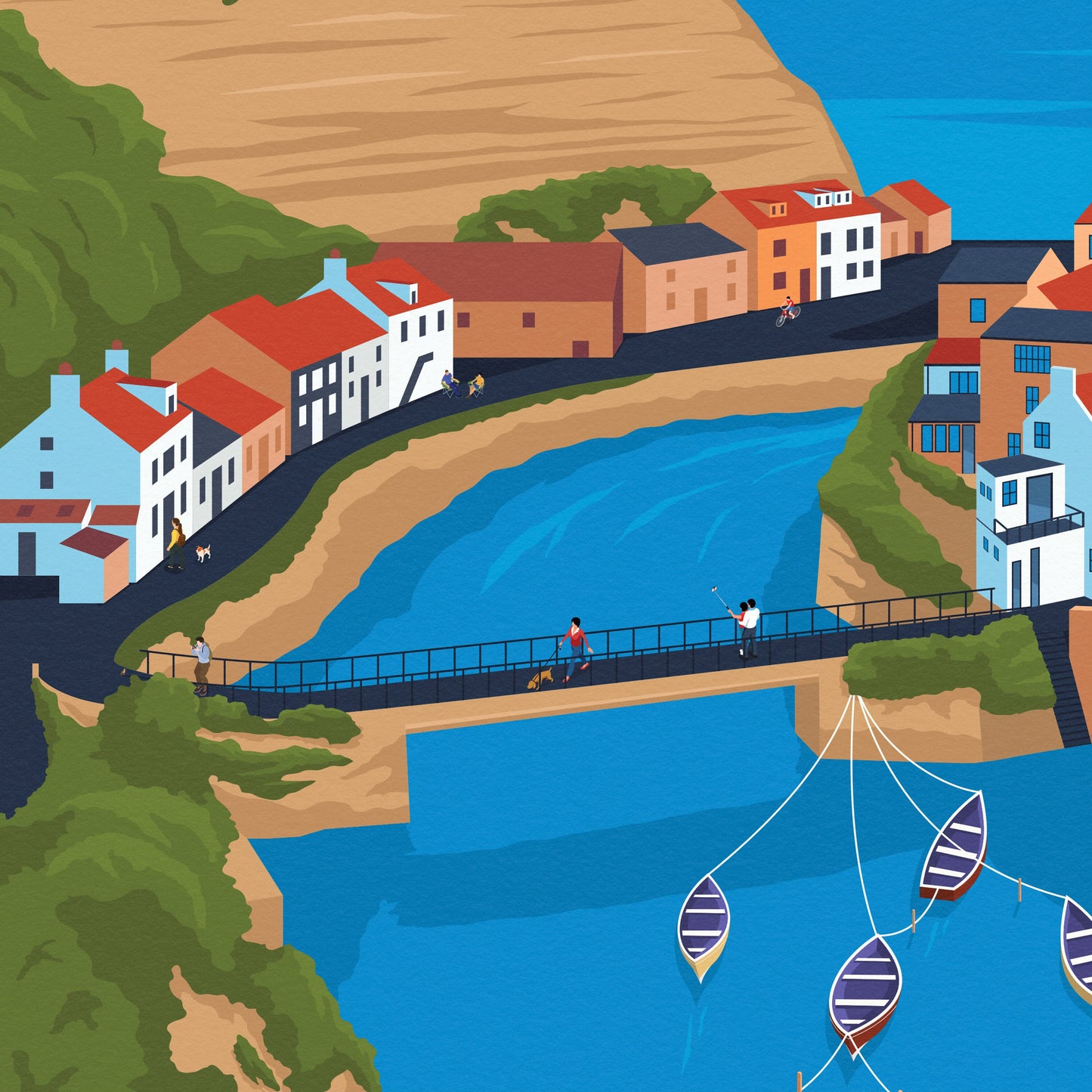 Staithes Print | Yorkshire Wall Art | Staithes Poster | Travel Poster Gift | Wedding gift | Birthday Present