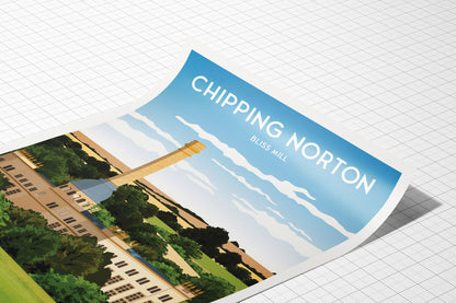 Chipping Norton Print - Bliss Mill - English Travel Poster - Bliss Tweed Mill - Oxfordshire