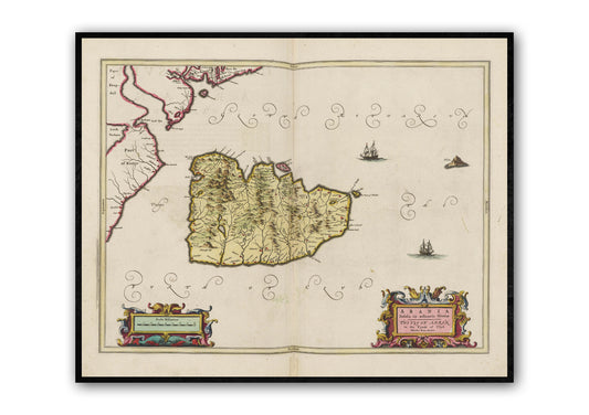 Arran Map | Old Antique Map of Isle of Arran| 1665 | Old Map Wall Print| Poster Wall Art|Wall Art |Scottish Maps| Vintage Print