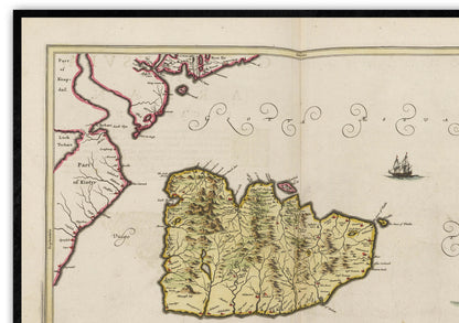 Arran Map | Old Antique Map of Isle of Arran| 1665 | Old Map Wall Print| Poster Wall Art|Wall Art |Scottish Maps| Vintage Print