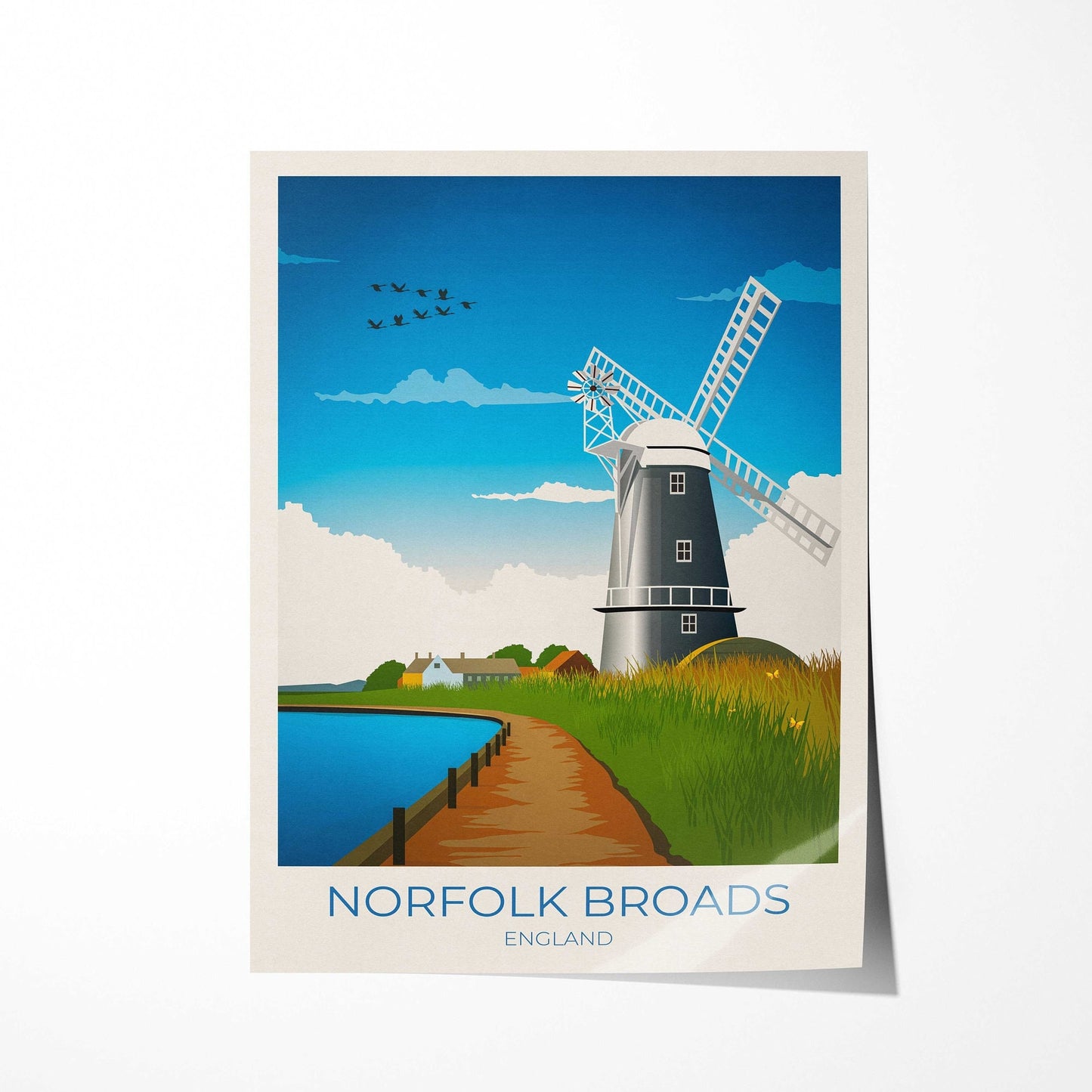 Norfolk Broads Travel Poster