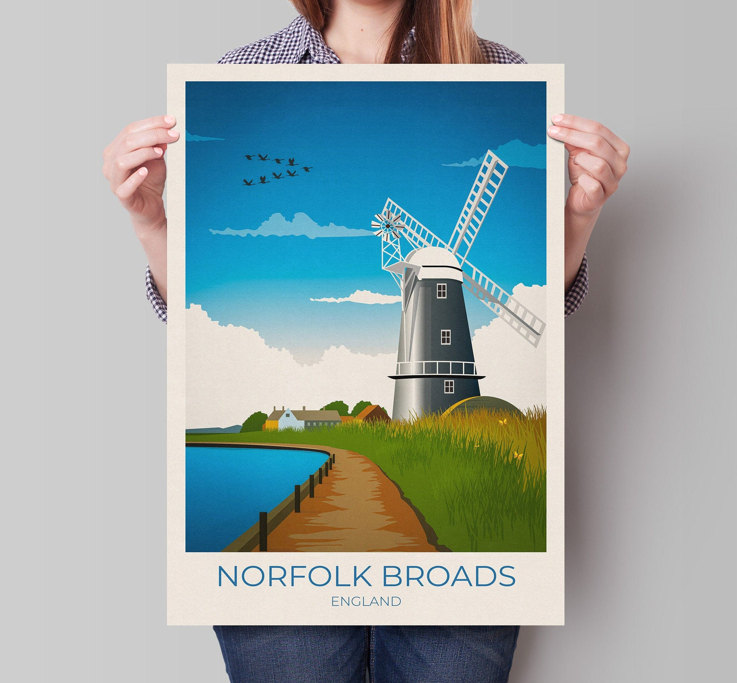 Norfolk Broads Travel Poster