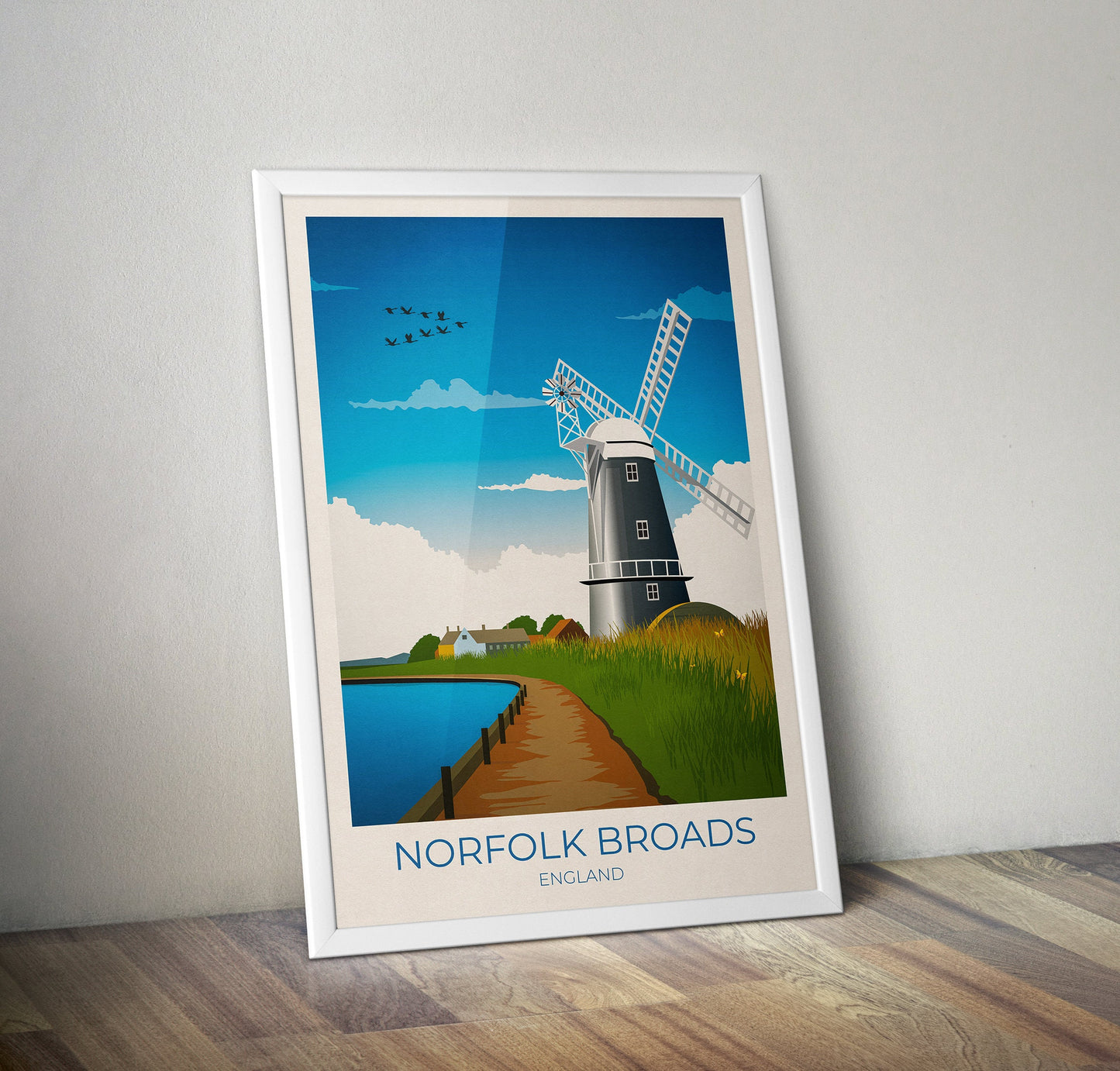 Norfolk Broads Travel Poster