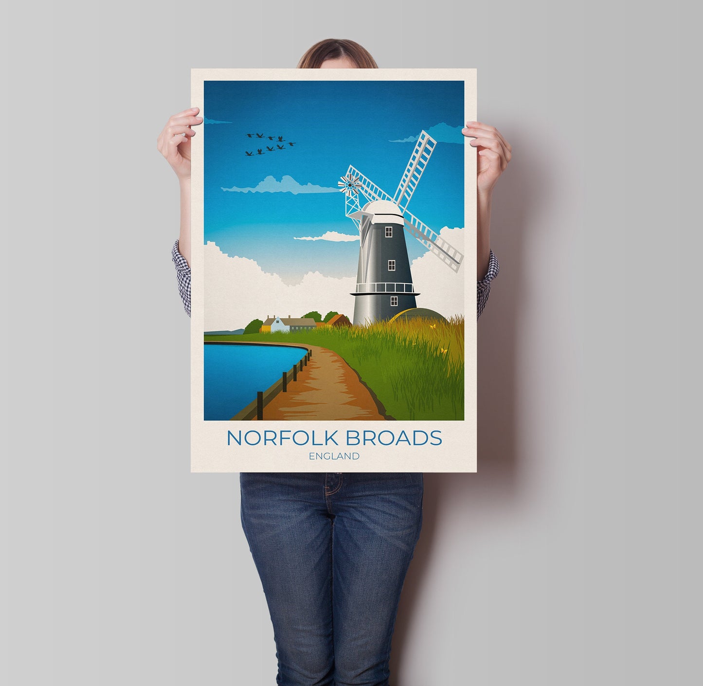 Norfolk Broads Travel Poster