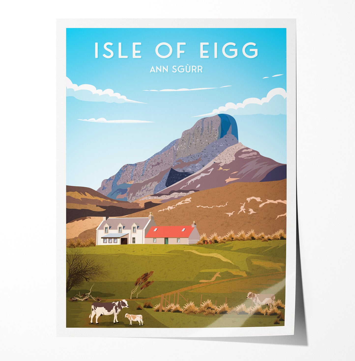 Isle of Eigg Print, An Sgùrr - Scotland Wall Art - Scottish Islands