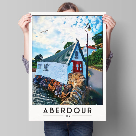 Aberdour Print - Fife Coastal Path - Aberdour Boat Club - Black Sands Beach - Scotland Wall Art