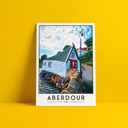 Aberdour Print - Fife Coastal Path - Aberdour Boat Club - Black Sands Beach - Scotland Wall Art