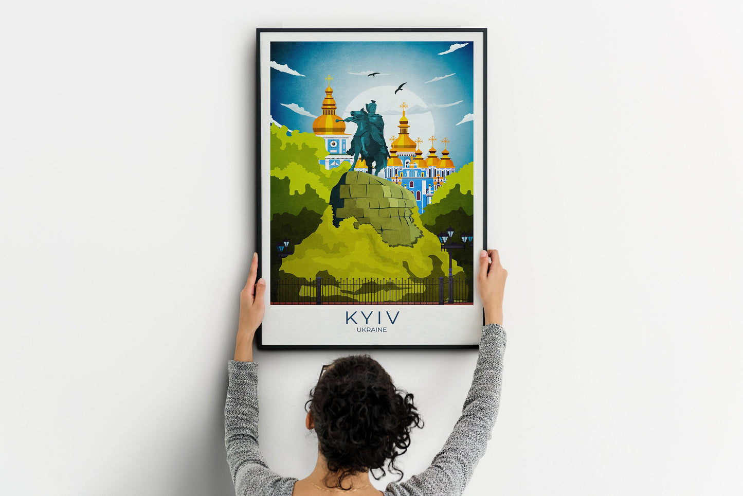 Ukraine Travel Poster - Kyiv Wall Art - Kiev Print - Ukranian Art