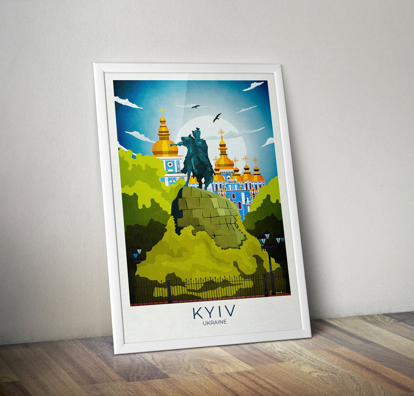 Ukraine Travel Poster - Kyiv Wall Art - Kiev Print - Ukranian Art