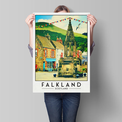 Falkland Print, Fife Travel Poster, Scottish Gift