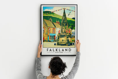 Falkland Print, Fife Travel Poster, Scottish Gift