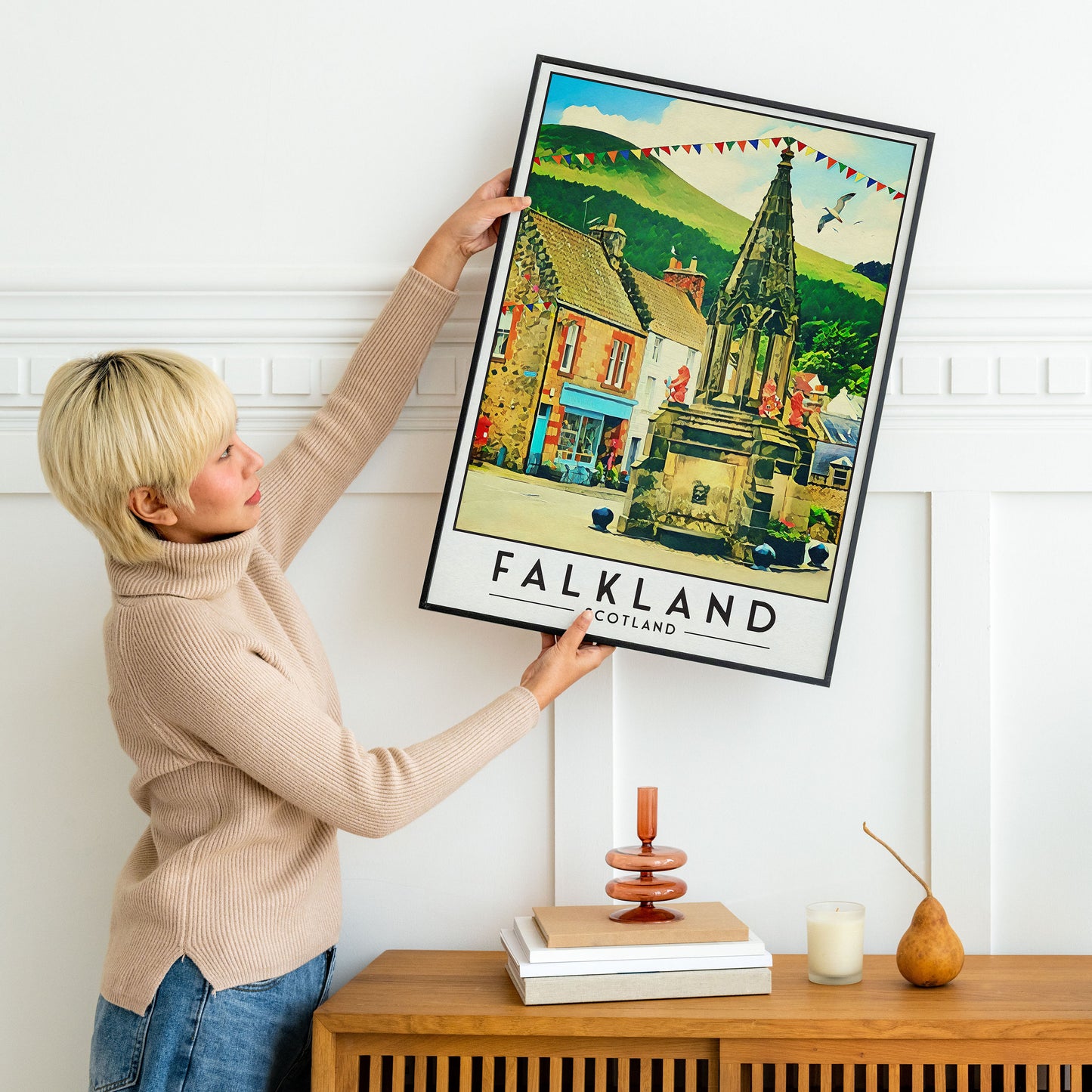 Falkland Print, Fife Travel Poster, Scottish Gift