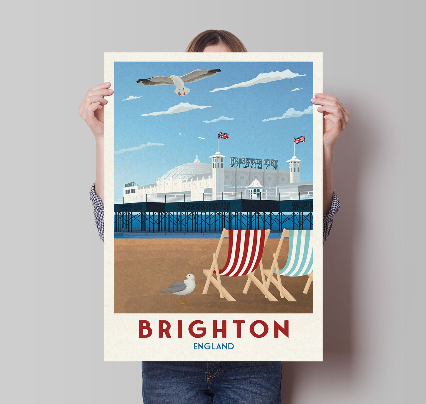 Brighton Travel Poster - Brighton Pier Print - Wall Art