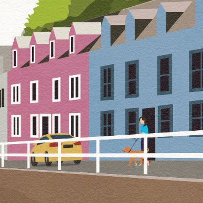 Portree Travel Poster, Isle of Skye Print - Scottish Wall Art