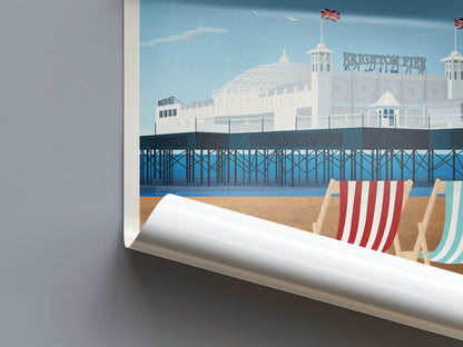 Brighton Travel Poster - Brighton Pier Print - Wall Art