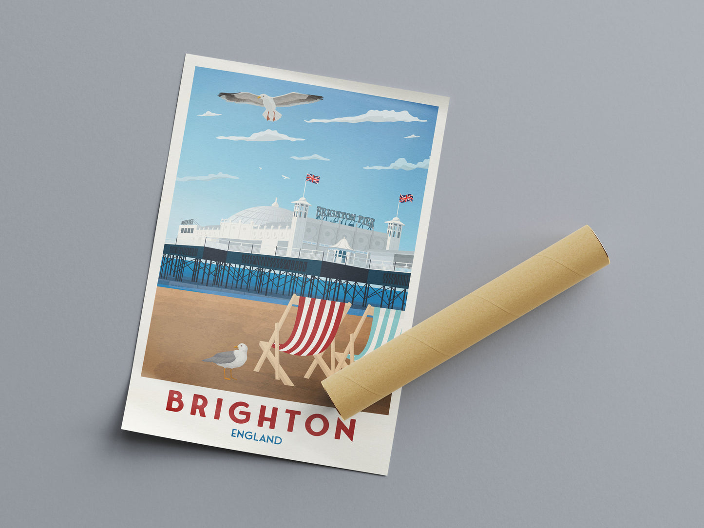 Brighton Travel Poster - Brighton Pier Print - Wall Art