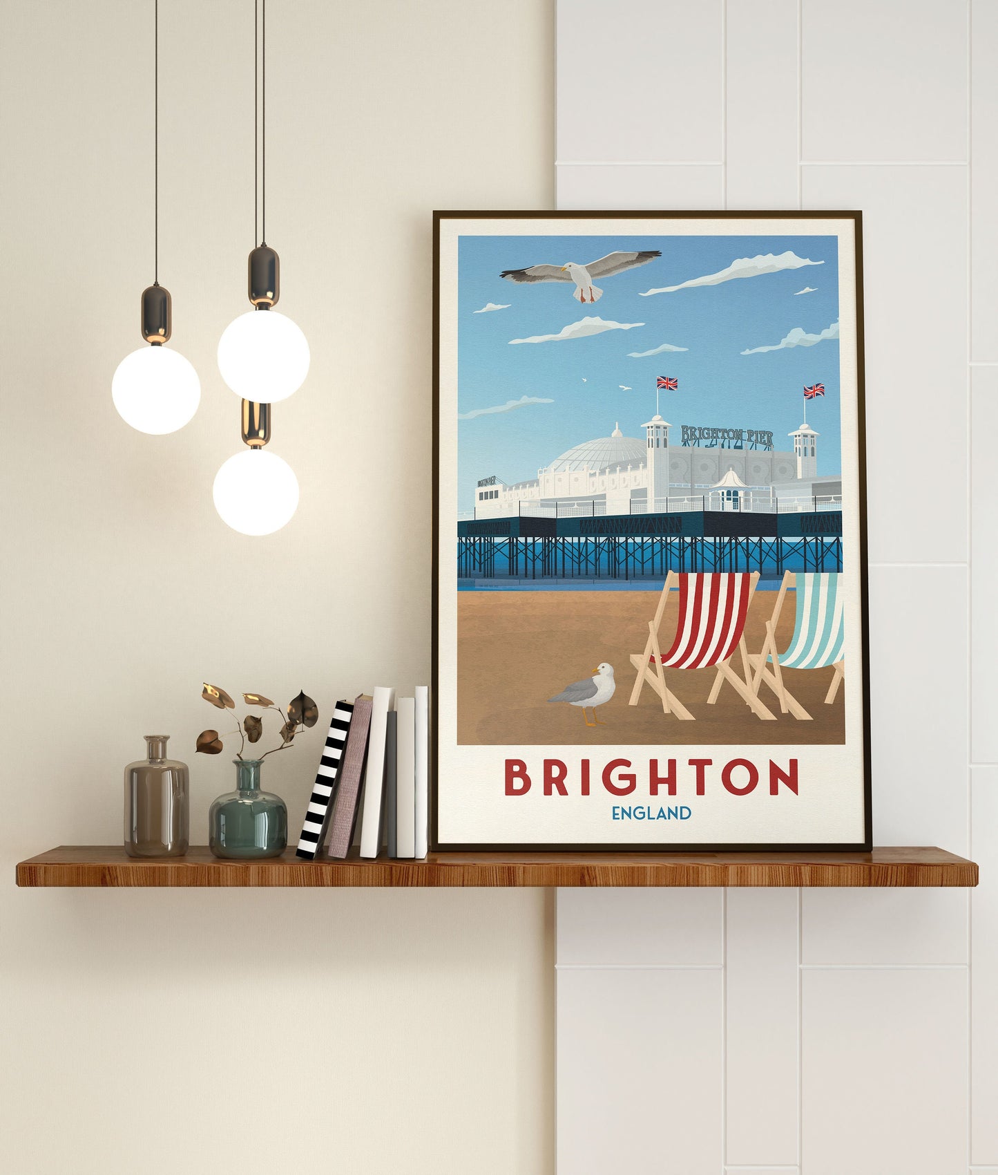 Brighton Travel Poster - Brighton Pier Print - Wall Art