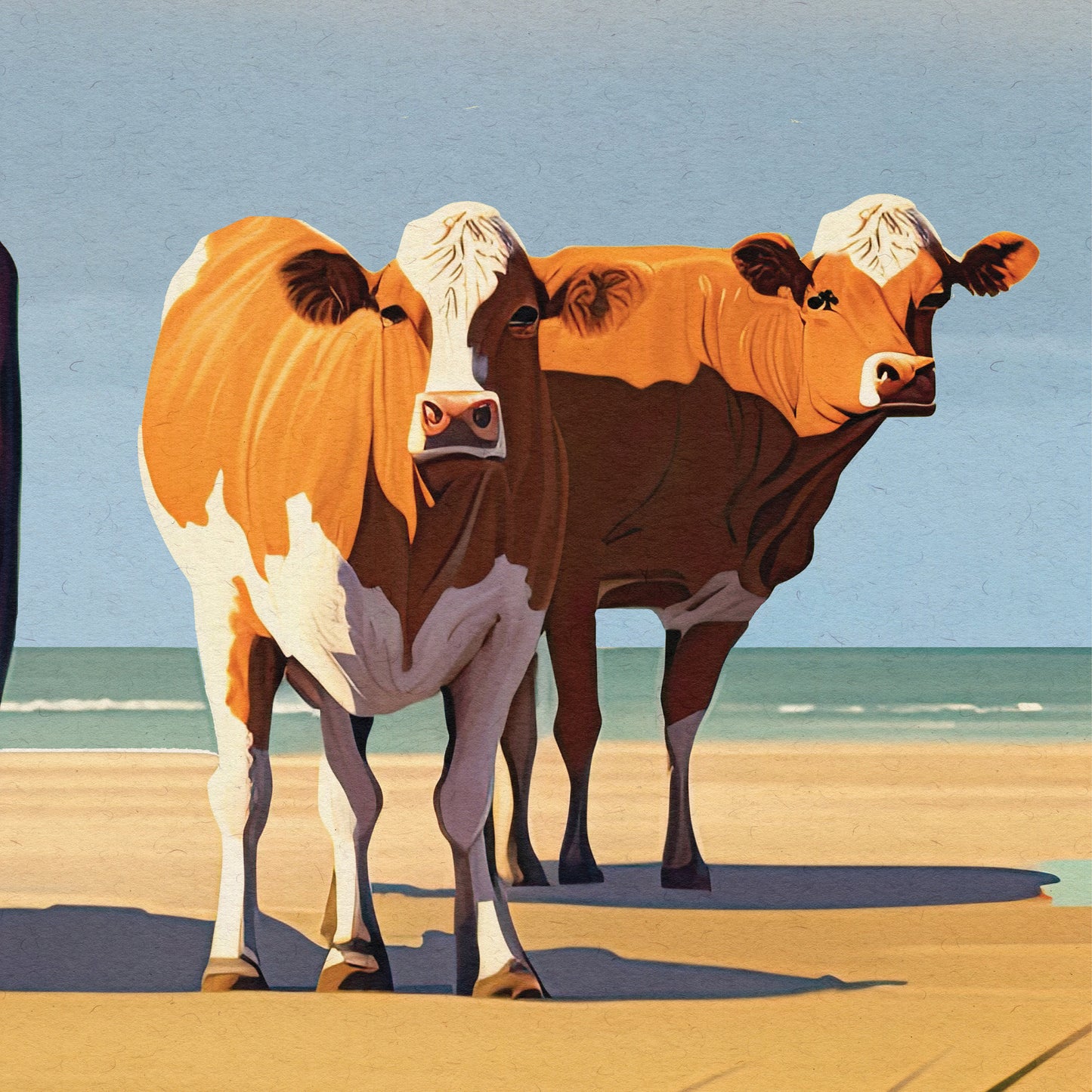 Tentsmuir Print - Cows on Tentsmuir Beach - Fife