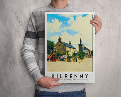 Kilrenny Print, Fife Travel Poster, East Neuk Wall Art, Anstruther, Scottish Gift