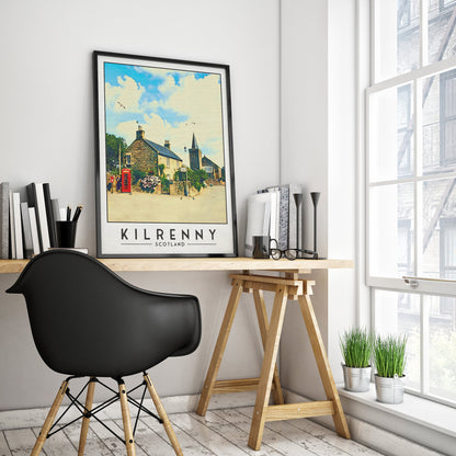 Kilrenny Print, Fife Travel Poster, East Neuk Wall Art, Anstruther, Scottish Gift