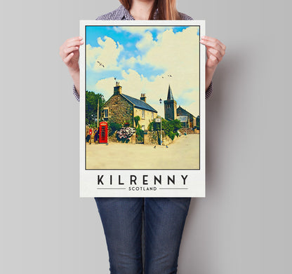 Kilrenny Print, Fife Travel Poster, East Neuk Wall Art, Anstruther, Scottish Gift