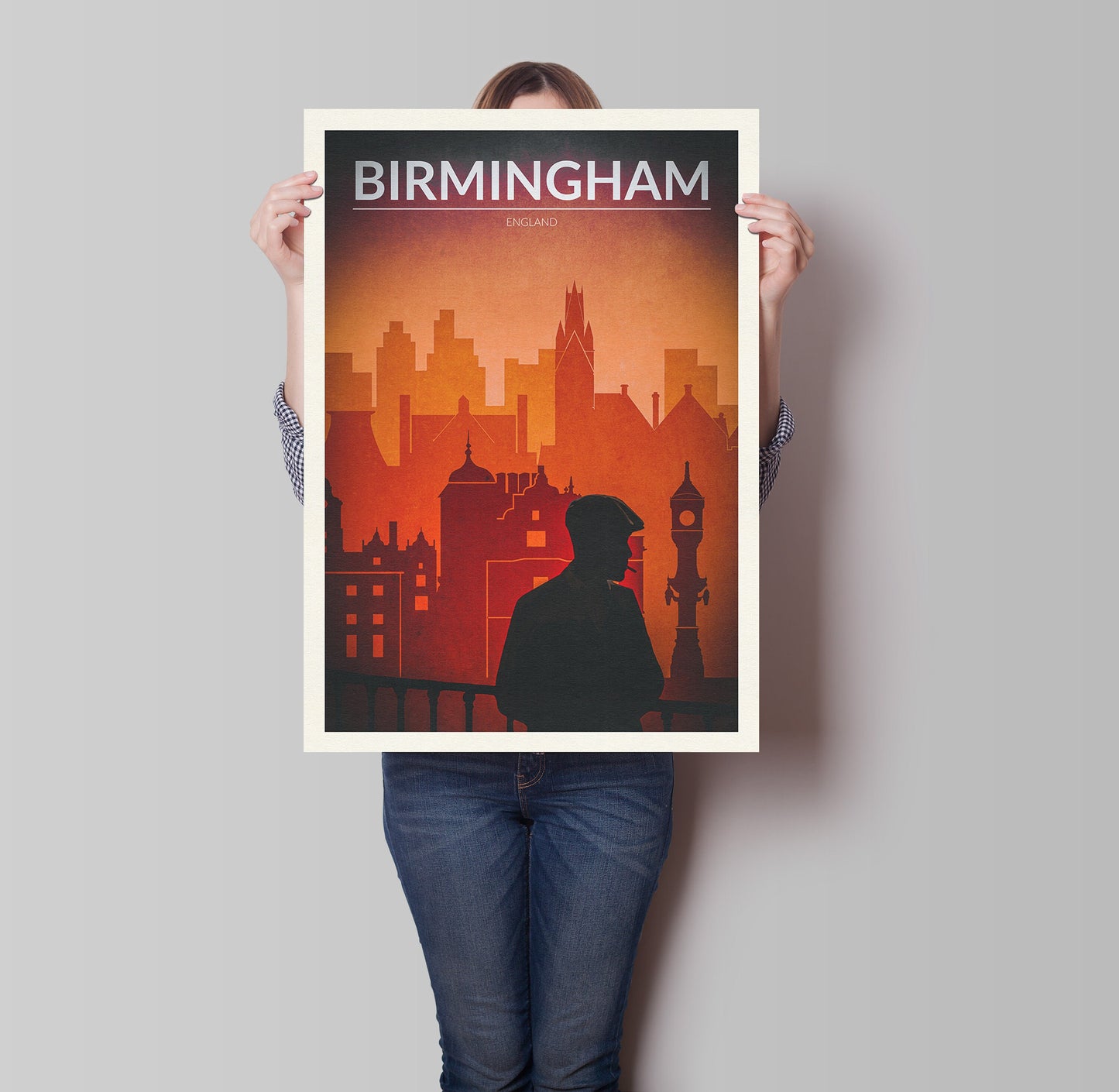 Birmingham Travel Poster - Vintage / Retro / Minimal - Birmingham Poster,Birmingham Art