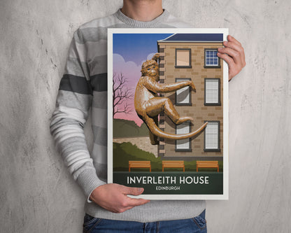 Inverleith House Print - Edinburgh Botanic Gardens - Scotland Art - Travel Poster - Home Decor - Edinburgh Royal Botanic Gardens