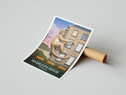 Inverleith House Print - Edinburgh Botanic Gardens - Scotland Art - Travel Poster - Home Decor - Edinburgh Royal Botanic Gardens