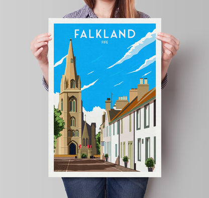 Falkland Travel Poster - Fife Wall Art Print