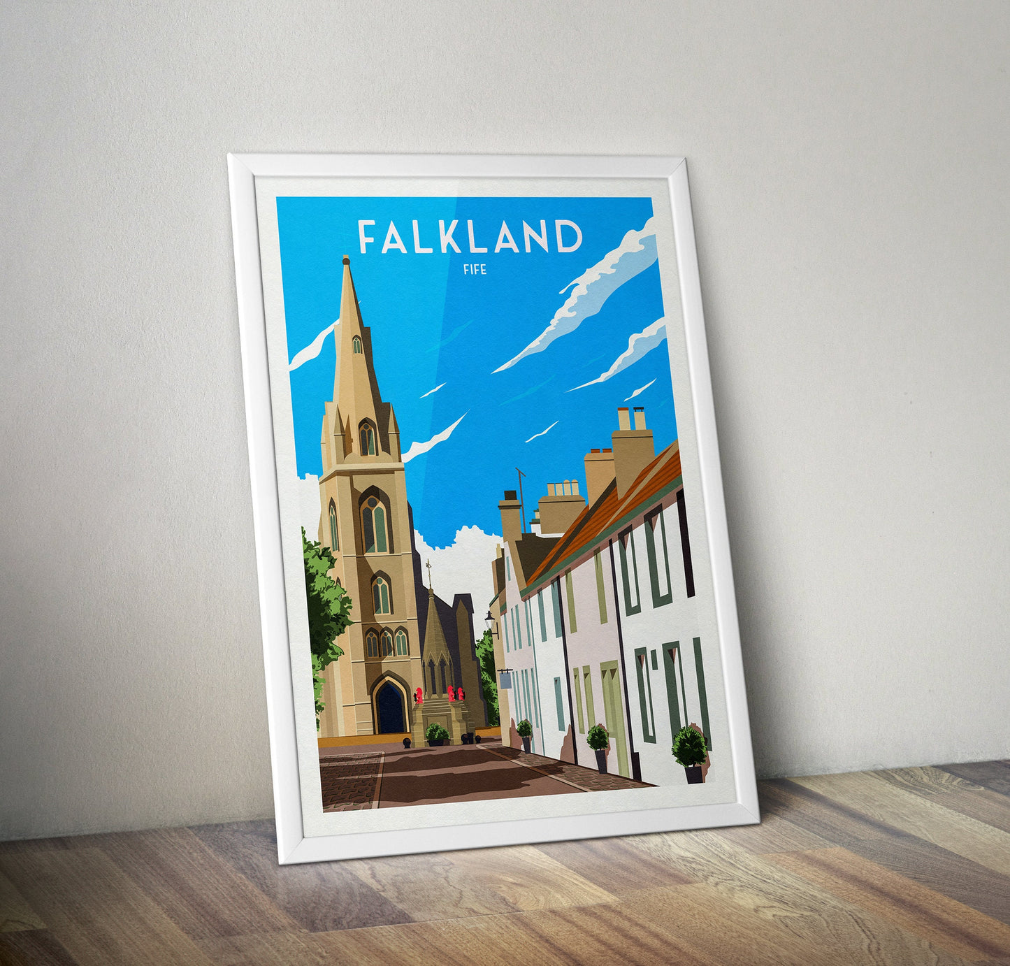 Falkland Travel Poster - Fife Wall Art Print