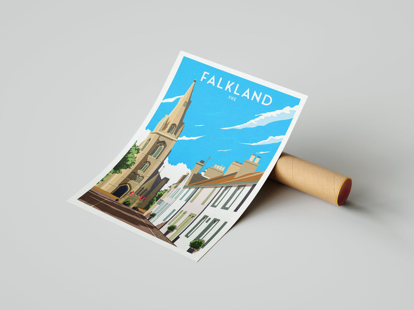 Falkland Travel Poster - Fife Wall Art Print